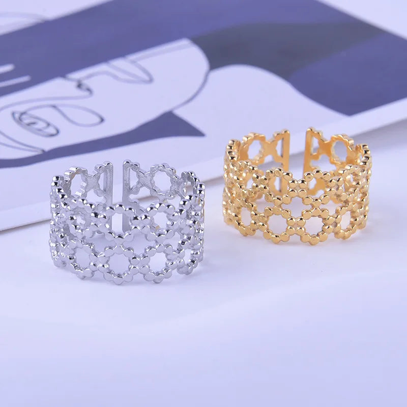 Beimai OEM Retro Open Stainless Steel Adjustable Rings