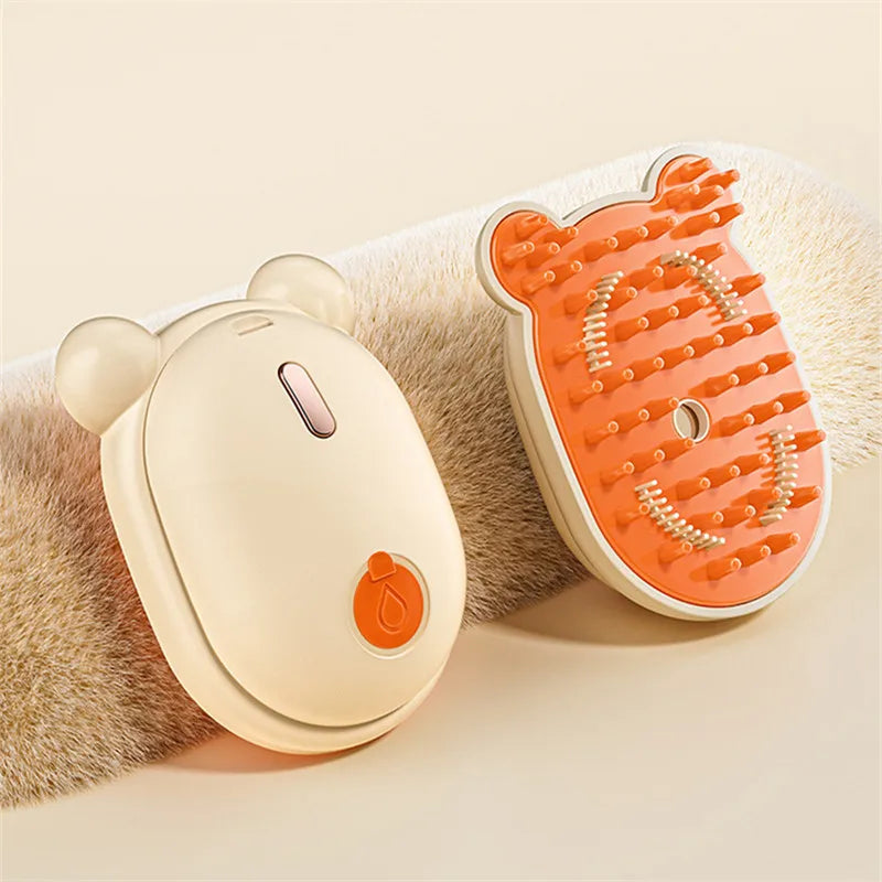 Rechargeable Cat Brush for Shedding Massage Spray Comb Pet Grooming Hair Removal Brush Electric Pet Cat Steam Brushes