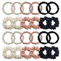 MIO New Soft Satin Elastic Hair Band Solid Color Handmade French Hair Scrunchies Hair Ties for Women Ponytail Accessories