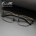 Custom Logo Pure Titanium Optical Frames Spects Brand Vintage Japanese High End Quality Myopia Eye Glasses Punk Optic Design
