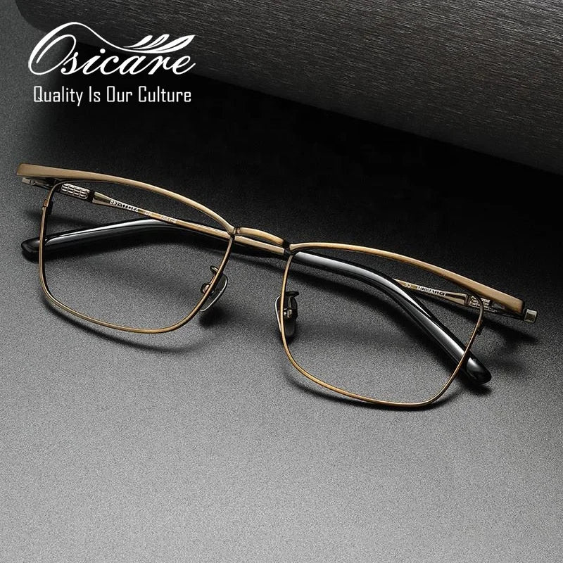 Custom Logo Pure Titanium Optical Frames Spects Brand Vintage Japanese High End Quality Myopia Eye Glasses Punk Optic Design
