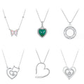 925 Sterling Silver Magic Heart Pendant Necklace Simple Forever Love Neck Chain for Women Valentine's Day Gift