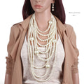 Wholesale Fashion Imitation Exaggerated Multi-layer Pearl Necklace Set Long Sweater Chain Accessories Wholesale