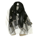 Spring Summer Lengthened Female Shawl Butterfly Beaded Gauze Scarf Travel Long Mulberry Satin Silk Wool Acrylic Pure Color Scarf