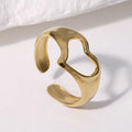 Beimai OEM Ring Manufacturer Wholesale Love-shaped Stainless Steel Non-fading Simple Ring