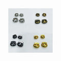 6mm 8mm 2-hole Pig Nose Shape Toy Clothes Buttons Doll Sew Accessories Decorative Gold Silver Bronze Mini Metal Buckle Buttons