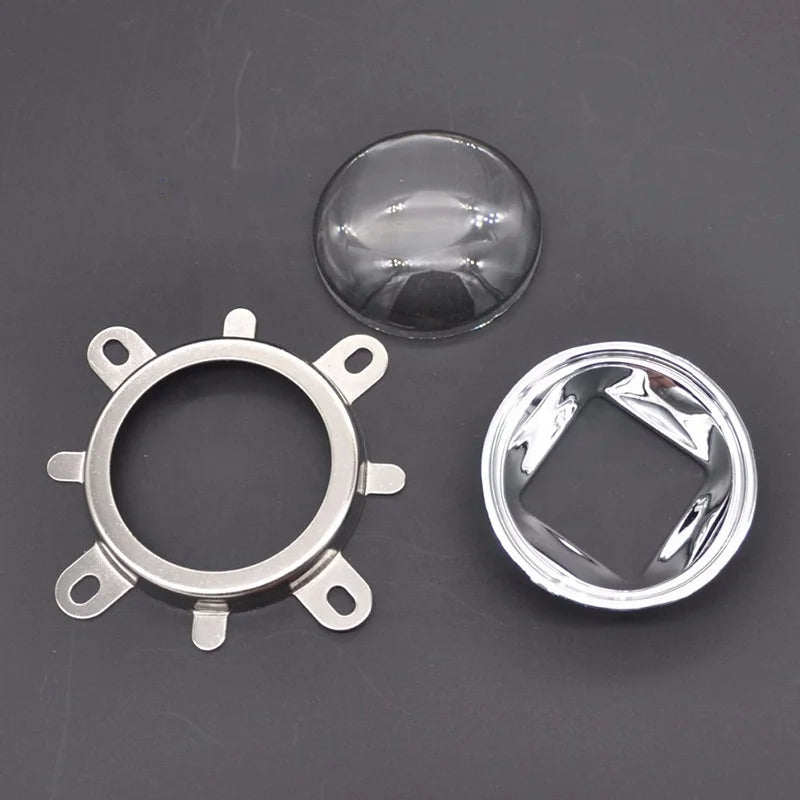 44mm LED Lens 30 60 120 Degree Lens Optical With 50mm Reflector Collimator Fixed Bracket for 20W 30W 50W 100W COB Chip DIY