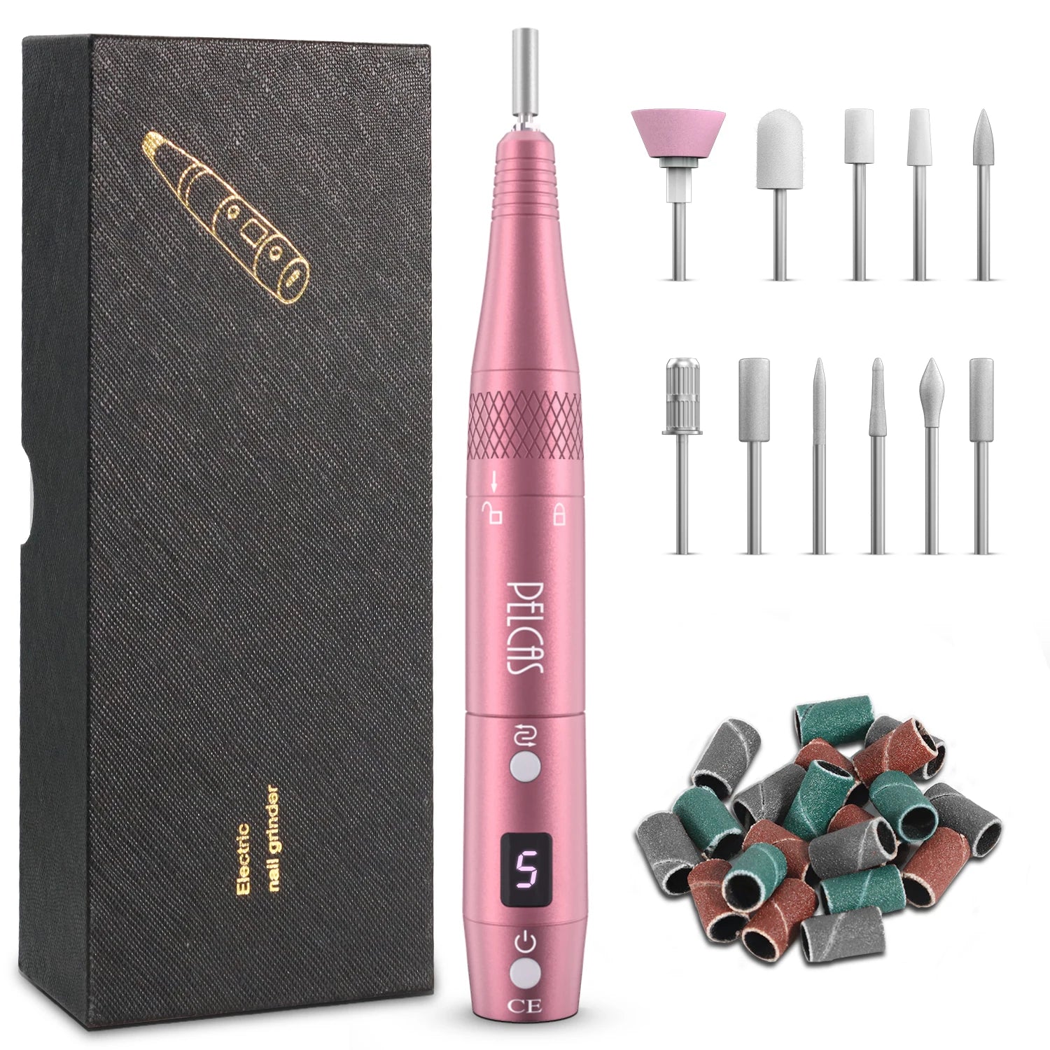 Portable Custom Recharging Battery Electric Nail Drill Pen Bit Set Cordless Mini Nail Drill