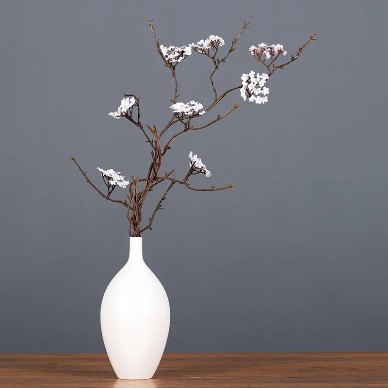 M292 Artificial 8 Forks Mini Cherry Blossom With Stem Flower White Pink Cherry Blossom Branches for Sale