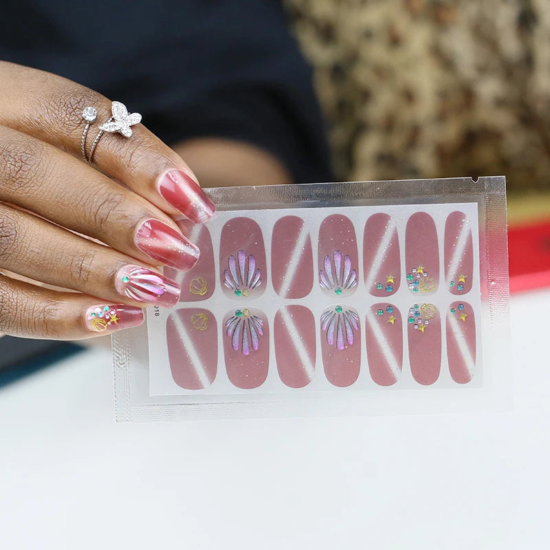 2026 Latest Fashion French Waterproof 3D Heart Nail Stickers