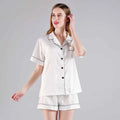 Fung 3034 Custom Wedding Ladies Pyjamas Silk Satin Pajamas Set Women Luxury Bride Logo Sleepwear