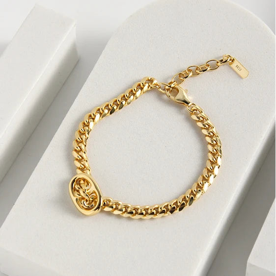 VIANRLA New Arrival Cuban Chain Bracelet 925 Sterling Silver Link Chain Bracelet