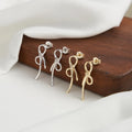 Dainty Earring Bow-tie Ribbon Cute Delicate Stud Earring Trendy Silver Non Tarnish Earrings Jewelry for Women