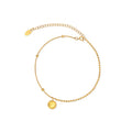 Chris April in Stock Fashion Jewelry 316L Stainless Steel PVD Gold Plated Cuban Link Chain Anklet for Women