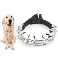 Adjustable Steel Stimulation Pet Necklace Spiked Collars With Rubber Tips Metal Training Stimulus Dog Chain Collar