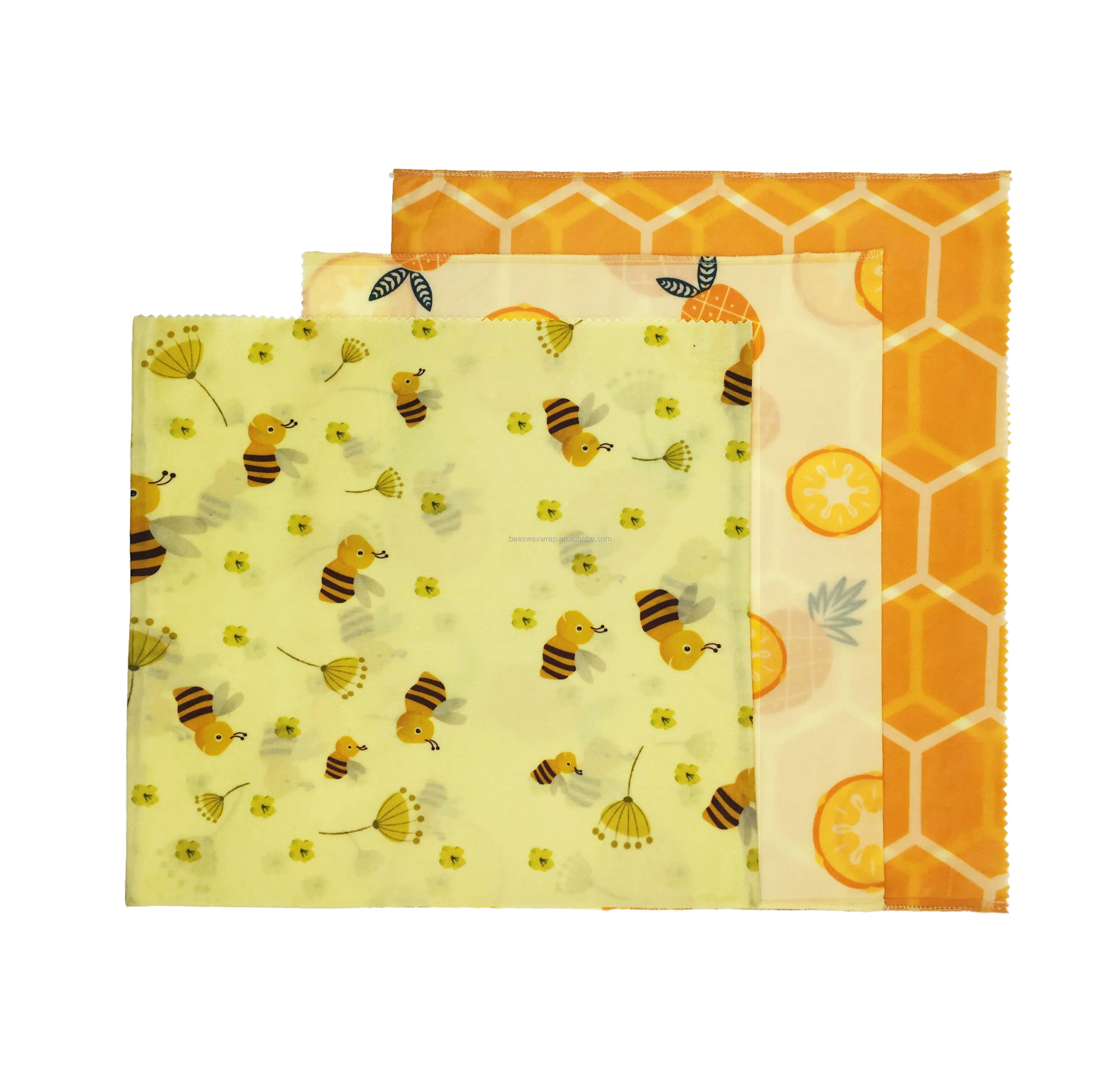 Nature Cotton Storage Wrap Self-Adhesive Waterproof Sustainable and Washable Reusable Beeswax Food Wrap for Kitchen Use