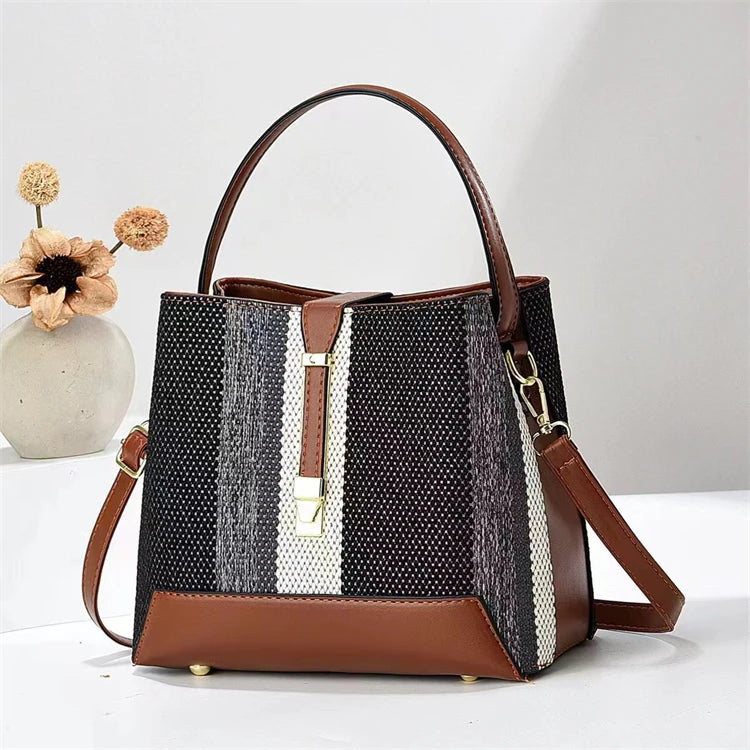 Branded Stylish Ladies Pu Leather Vanity Office Night Tassel Bucket Bag Women Leather