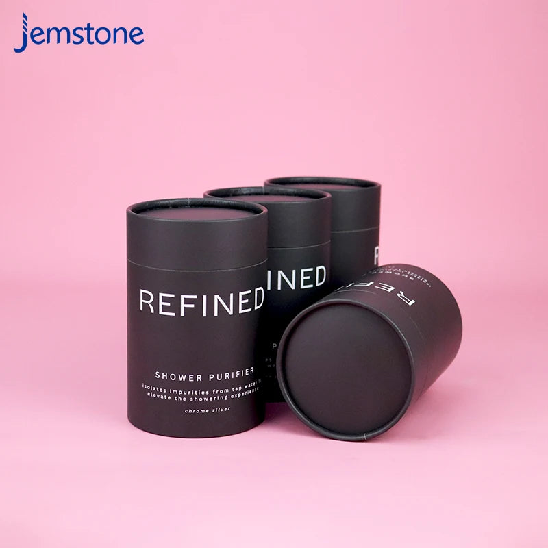 Eco-Friendly Printed Food Grade Cardboard Tube Luxury Push up Coffee Tea Paper Tube Black Kraft Cylinder Box Packaging