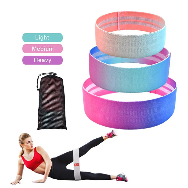 2627 AW Colorful Polyester Hotsale Booty Workout Anti-Snap Hip Circle Resistance Bands Hot Style