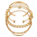 Fashion Trendy Set Bangles for Women Bracelet Knot Plain Charm Jewelry for Women Popular Adjustable Gift Jewelry