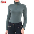 Low MOQ Wholesale Equestrian Clothing for Ladies Equine Shirt Breathable Lady Training Tops Sports Shirts