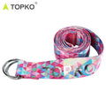 TOPKO New Custom logo Anti slip Material Pilates Accessory D Ring Yoga Mat Strap