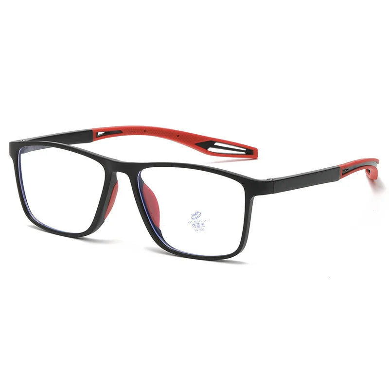 Custom Log Unisex Diamond Face Shape Spectacle Optical TR Frame Sport Sunglasses UV400 Anti Blue Light