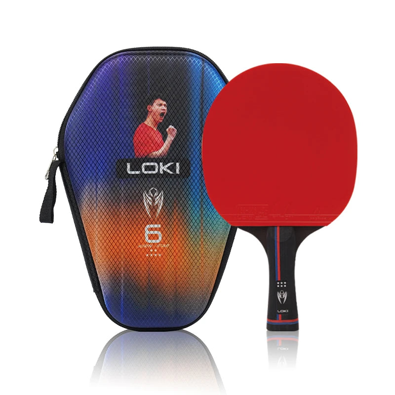 LOKI Ping Pong K6 Star Double Red Ayous Blade Professional Table Tennis Racket