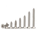Factory Spot Stainless Steel Micro Self Tapping M1.2 M1.4 M1.6 M1.7 M2 M2.3 M2.6 Phillips Cross Countersunk Flat Head Nut Screws