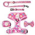 2024 Custom Pet Dog Harness Collar Leash Set No Pull Adjustable Padded Personalized Logo Animal Lights Made Nylon Polyester