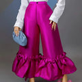 S-4XL Flare Pants Wide Leg Office Cute Boutique Plus Size Women's Trousers Fashion Casual Pants