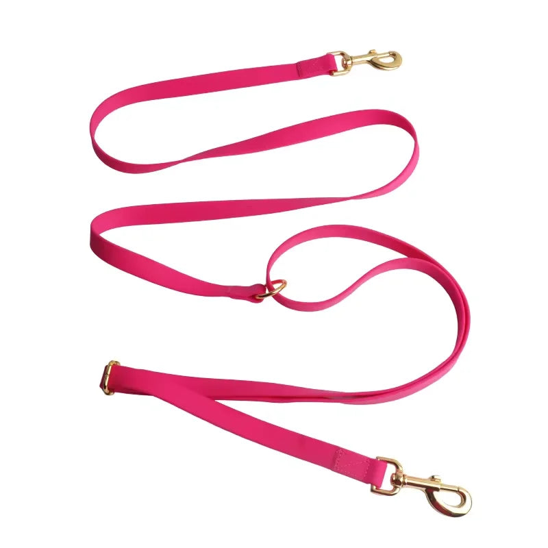 Eco Friendly Multifunctional Waterproof PVC Coated Webbing Pet Dog Leash for Medium and Large Running Walking Training