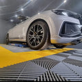 Auto Detailing Workshop Floor Tiles Plastic Interlocking Garage Floor Ribbed Vented Car Wash Drainage Tiles