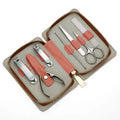 7-Piece Stainless Steel Travel Manicure & Pedicure Set Includes Nail Clippers Art Cutters Cuticle Scissor Nippers for Foot Care