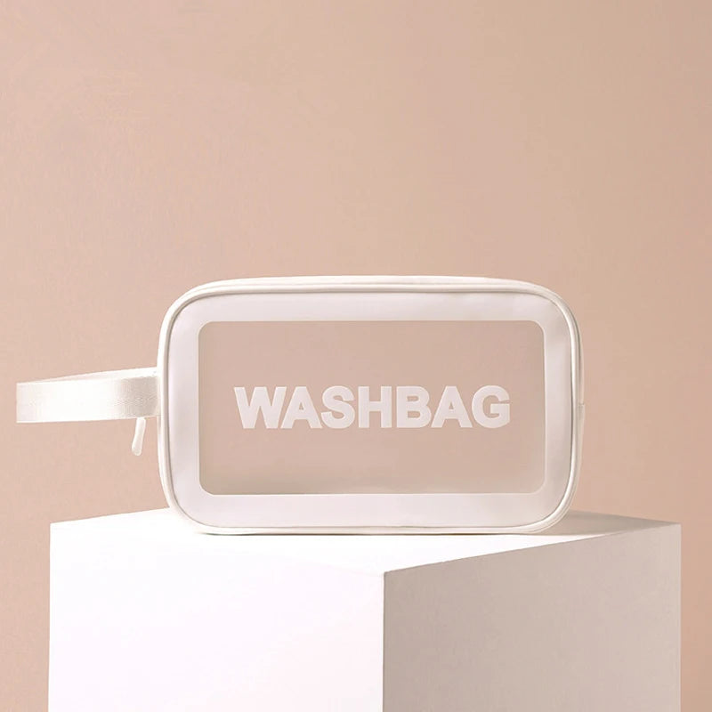 Wholesale Outdoor Large Capacity Waterproof Pouch Zipper Tote Storage Custom Clear PVC Cosmetic Bag