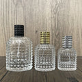 30ml 50ml 100ml Flat Shaped Glass Perfume Spray Bottle with Screw Cap and Screen Printing Unusual Men's Perfume Bottle