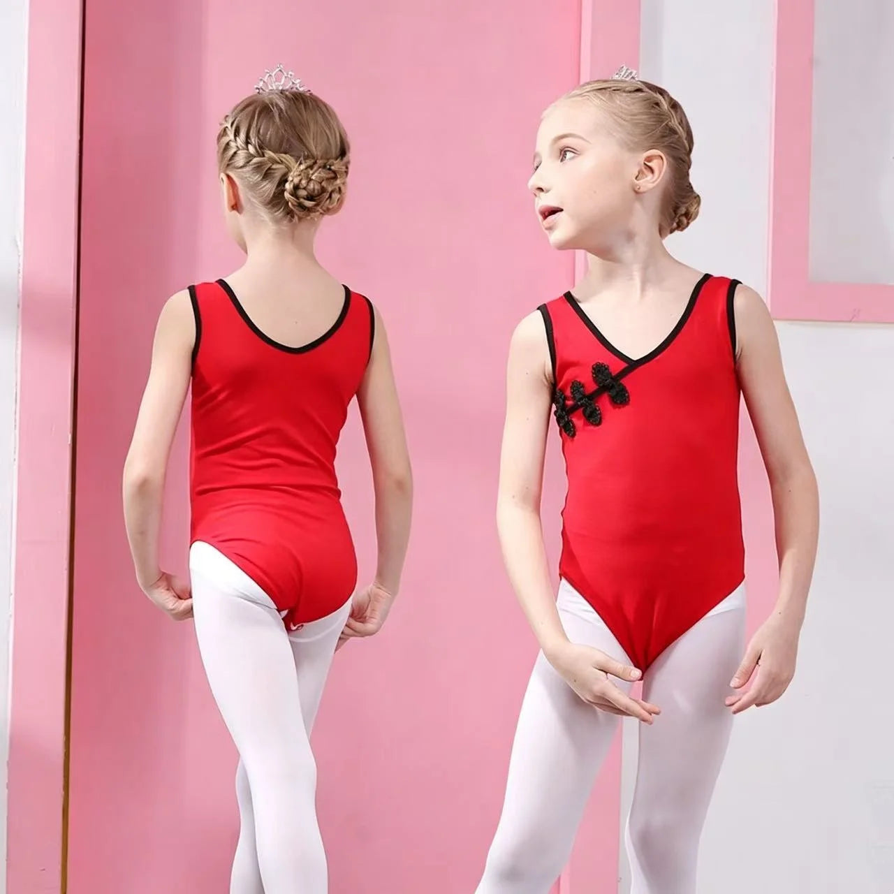 Cheapest Cotton Short Sleeve Dance Wear Ballet and Practice Dance Leotards for Girls