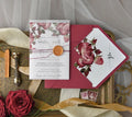 Personalised Boho Colorful Romantic Flowers Casamento Convite Wedding Invitation Card With Envelope Vellum Paper Jacket Wrap