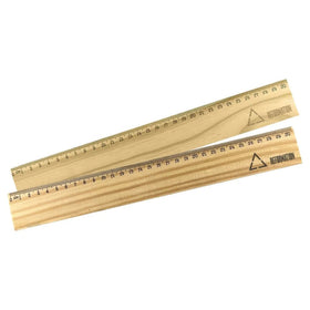 30cm Natural Pine Wood Ruler with One Side Graduation in Centimetres PR005 Promotional Gifts Wood Ruler 30cm in Stock