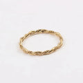 Girl Minimalist 2026 Stainless Steel Stacking Two Wire Twist Braid Ring