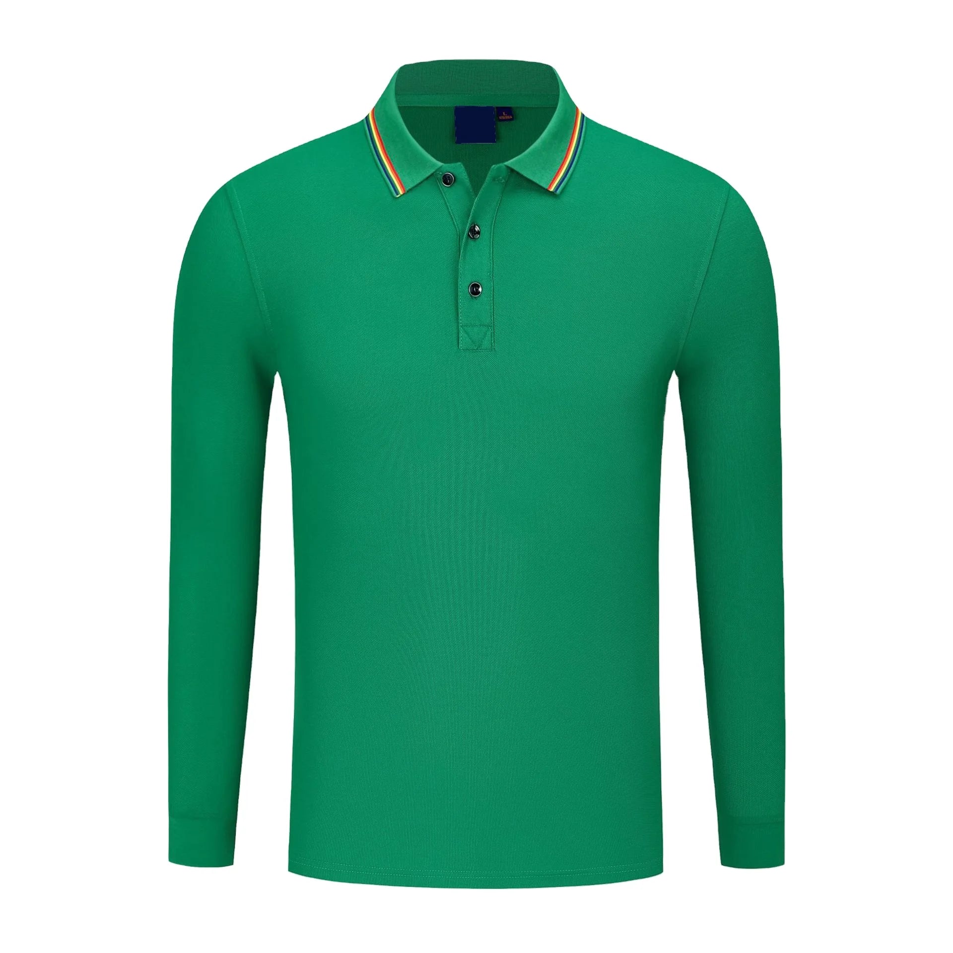 Blank Mens Plain Long Sleeve Polo Shirts