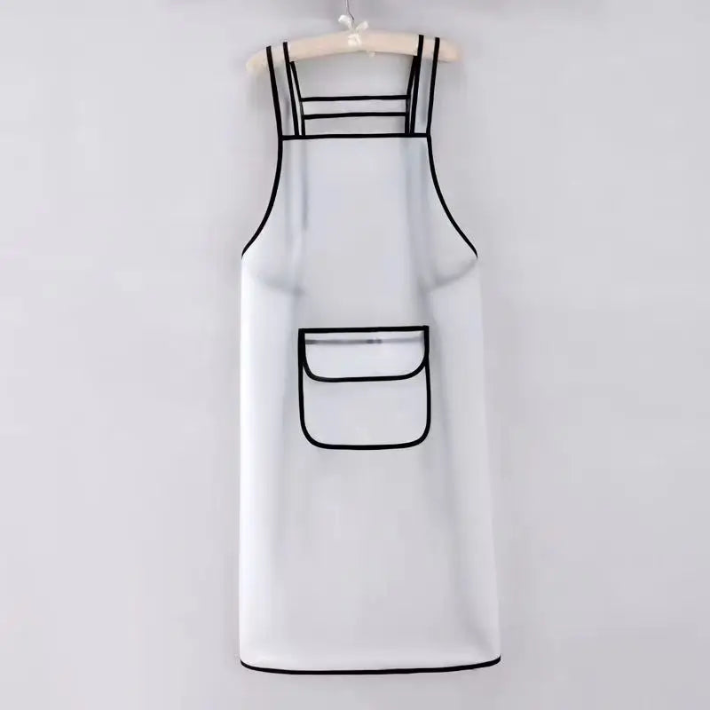 TPU Waterproof Oil Resistant Semi Transparent Household Kitchen Apron