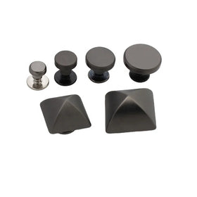 Nolvo World Matte Gun Black Metal Flat Head Rivets Pyramid RIVETS 6 Sizes Customizable Logo High Quality for Women Handbags