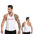 Wholesale Custom Logo Summer Cotton Sports Running Gym Men's Tank Top Printed logo Plain Men Muscle Sleeveless Vest