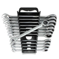 YUHANG 12 Pc IN/MM Ratcheting Wrench Set with Quick Access Organizer DIY Metric Carbon Steel OEM