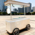 Durable Gelato Cart Popsicle Showcase Ice Cream Cart Coffee Friendly Mobile Ice Cream Cart