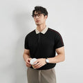 Summer Short-sleeved Lapel T-shirt Business Workwear Button T-shirt Fashionable Versatile Loose Polo Collar T-shirt Men