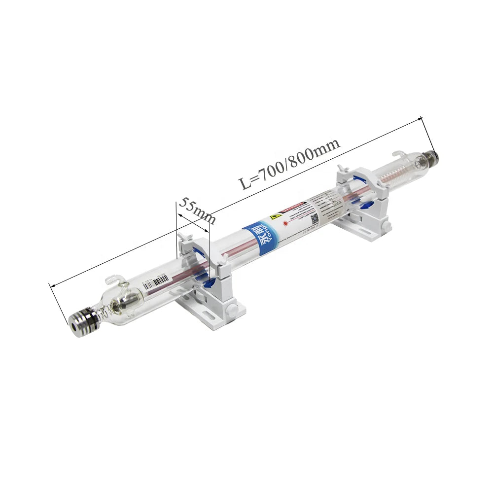 Yongli Short 800mm 40w 50w Co2 Laser Tube for Desktop Laser Engraving Machine