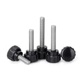 Customized Rubber Head Hand Screw M2 M3 M4 M6 Stainless Steel Metal Plastic Knob with Nut Thumb Screw