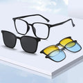 2024 TR90 Magnet Eyewear 3-in-1 Interchangeable Sunglasses and Polarized Clip-on Glasses with Tac Lenses